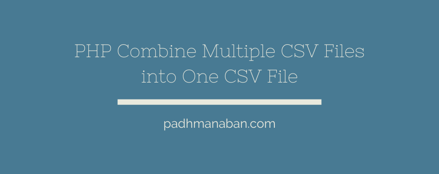 Merge Several Csv Files Into One